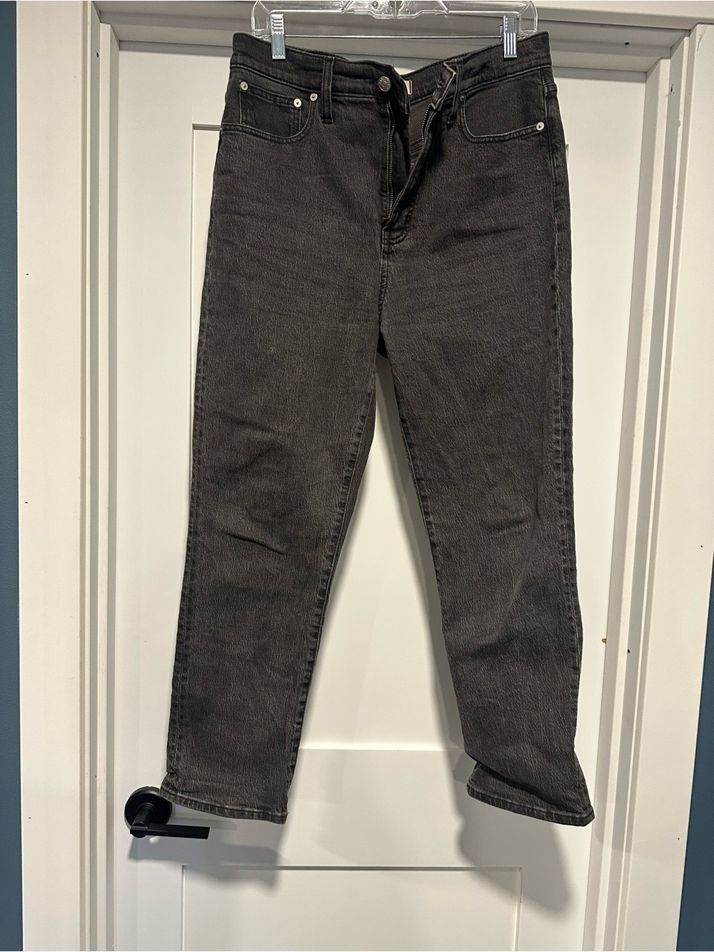 Madewell Women's Perfect Vintage Straight-Leg Jeans in Washed Black